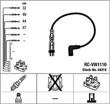 Black Ignition Cable Kit NGK