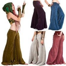 Long Velvet Hippy Flares, Flow Pants, XL Hippie Pants, Plus Size Hippy