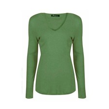 Ladies Womens V Neck Long
