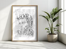 ❤ GEORGE MICHAEL ❤ Careless Wisper song lyrics poster art limited edition wham