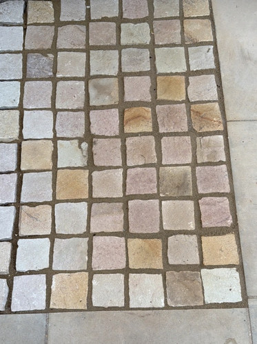Patio cobble setts - patio,