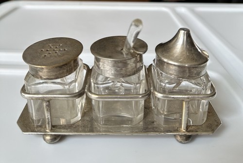 Birks silver plated condiment - silver,