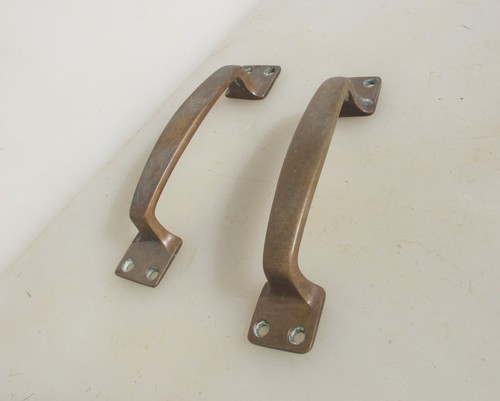 Vintage brass door handles - brass,