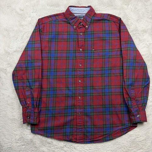Tommy hilfiger plaid button - tommy,