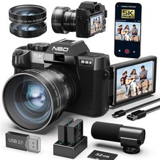 NBD 5K 48MP Camera Autofocus 16X Wide Angle Macro Lens Kit