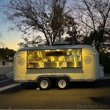 Cream Retro Food Truck Trailer