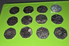 OLYMPIC 50P COINS X12