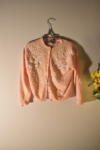 Vintage 50s cashmere cardigan - cashmere,