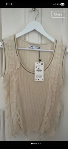Zara cream top - zara, new