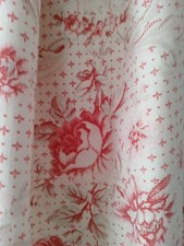 Vintage French Stunning Fabric Cord Cotton Drill 2 Panels  76cm Wide X 2.8m Drop