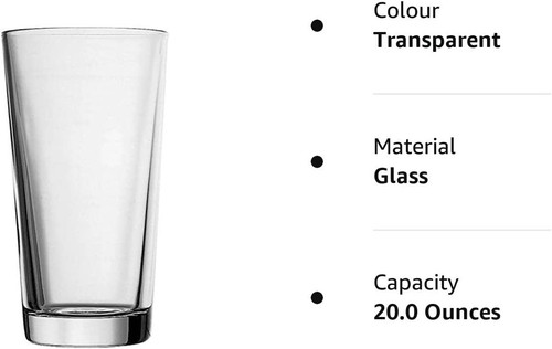 Pint glasses perfect 20oz 6 - glasses, x