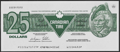 Unissued 1990 canadian tire - canadian,