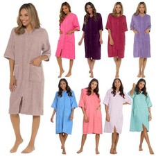 Undercover Towelling Dressing Gown 100% Cotton Zip Up Terry Toweling Bathrobe