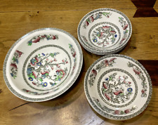 Vintage Set Of Six Indian Tree Sweet/Pudding Bowls And Serving Bowl