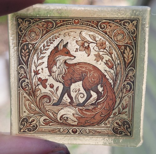 Stained glass fox - stained,