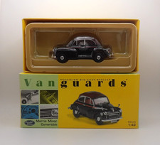 VANGUARDS VA05802 MORRIS MINOR CONVERTIBLE BLACK & MAROON MINT BOXED 1:43
