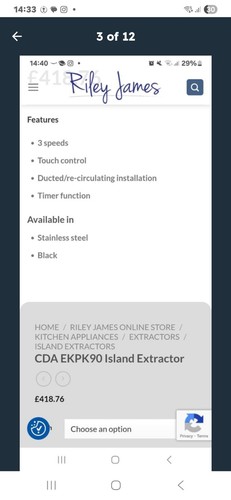 Cda ekpk90 curved glass island - cda,