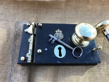  Rim Lock, Keep,Handles & Key - Complete & Working