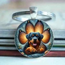 Rottweiler Paw Heart Love Dog