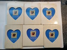 Job Lot of 6x Wooden Heart Picture Frames For Art Craft Unfinished Plywood Cheap