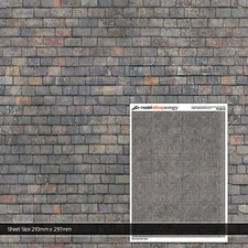 5 x SHEETS MIXED GREY SLATE ROOF TILES N GAUGE MODEL RAILWAY BUILDINGS TX184-N