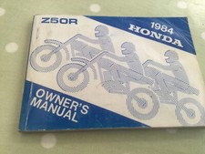 HONDA Z50R OWNERS DRIVERS MANUAL 79-80-1984-91-95 MOTORCYCLE ARTICLE