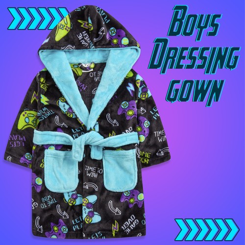 Kids boys dressing gown bath - kids,