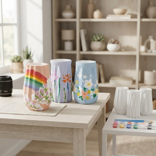Artistic ceramic vase - ceramic,