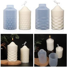 2 Pcs Pillar Candle Moulds for