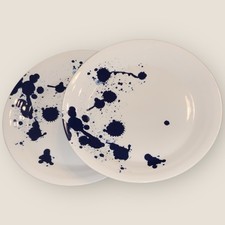 Royal Doulton Pacific Blue Splash 2x Dinner Plates 29cm Hardly Used Excellent