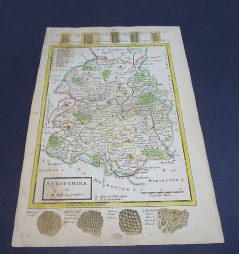 Antique map shropshire - antique, by