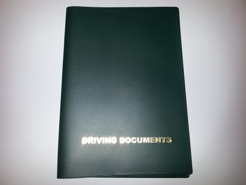 Dark green car - car, document