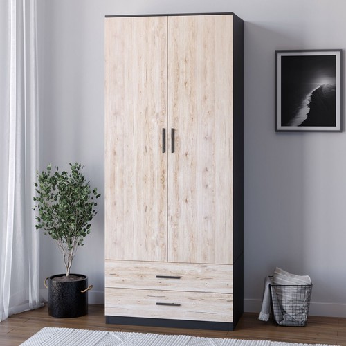 Black carcass oak drawers - carcass,
