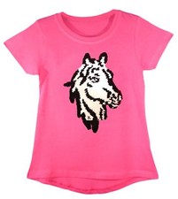 Girls T-Shirt Emoji Wink Bunny