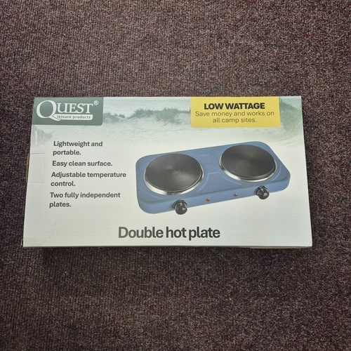 Quest double hot plate hob - hot,