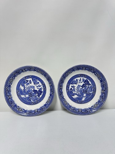 Pair blue willow style - blue,