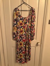 Multicoloured Long Sleeve Maxi Dress Maternity Size 16 TU