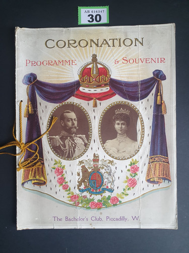 Coronation programme - programme, &