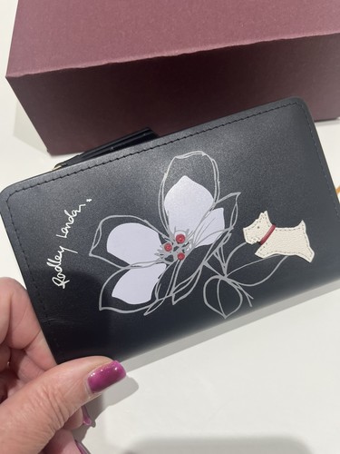 Radley black purse with - purse, flower