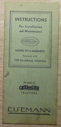 Eisemann magneto for - gv-4,