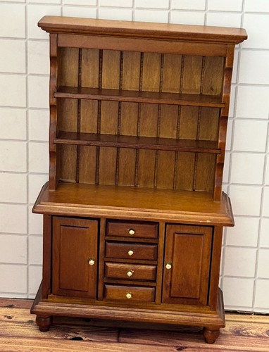 Doll house dark wood - house,
