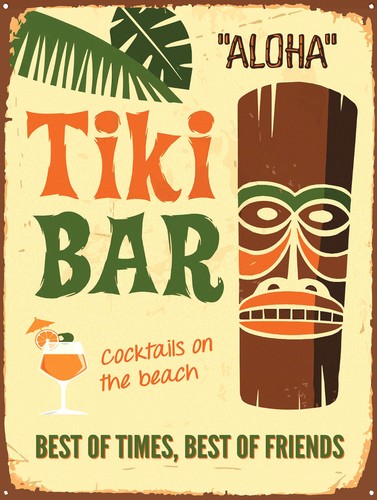 Tiki bar retro metal - tiki,