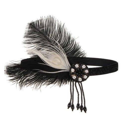 1920s elegant headband hair - 1920s,