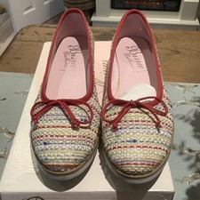 BISUE BALLERINAS LADIES SHOES MULTICOLOURED SIZE 38, GOOD USED CONDITION 
