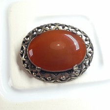 Vintage Brown Pewter Tone