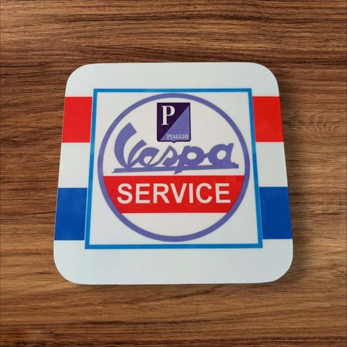 Vespa service coaster - service, tea
