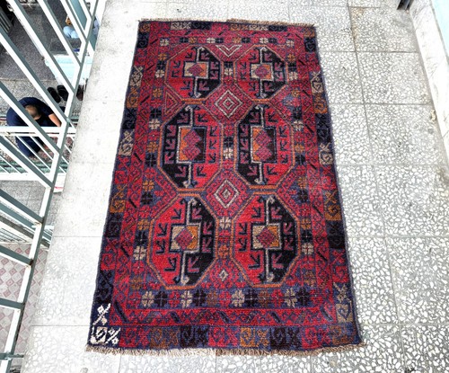 Antique afghan hand knotted - antique,