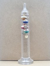 Galileo Thermometer 18cm 7" tall, 4 temperature globes