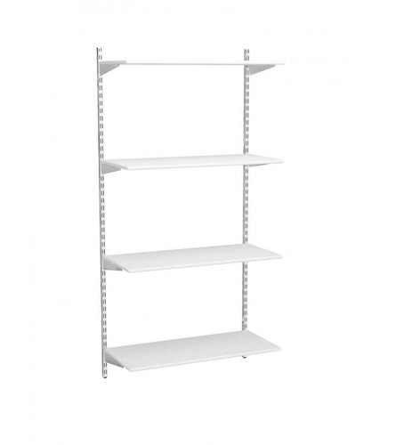 White twin slot shelving - twin,