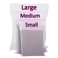 3X-Laundry Washing Mesh Net Zipped Wash Bag Lingerie Underwear Bra Socks UKDC.